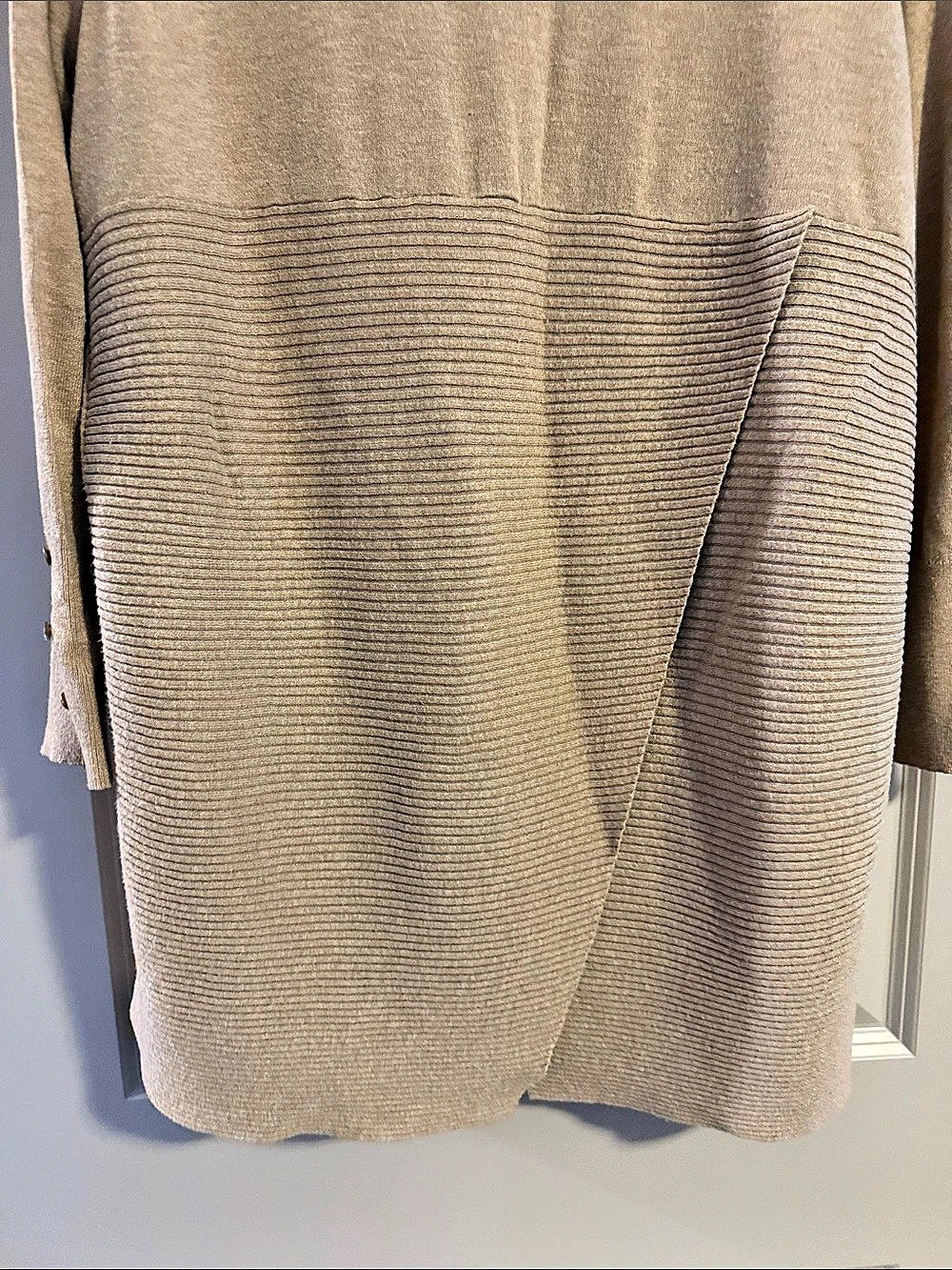 Lane Bryant Open Front Cardigan Beige Size 18/20 - Picture 3 of 6